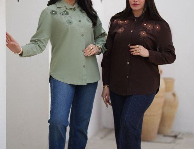 شومیز سرشانه گلدوزی
